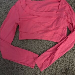 Women's Pink Long Sleeve Top